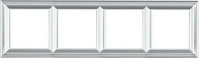 Рамка 4-пост цт. алюминий Jung Eco Profi Deco EPD484AL