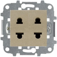 Розетка двойная б/з шампань ABB Zenit 2CLA213501N1901x2|2CLA227190N1001