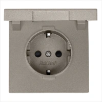 Розетка SCHUKO© с крышкой и защитными шторками 16A 250V~ 2P+T, цвет Бронза Jasmart FD5505BR