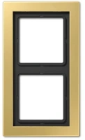 Рамка двухместная цвет латунь классическая Jung LS990 MED2982C
