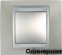 Рамка 1-пост металл Никель Schneider Unica MGU66.002.039