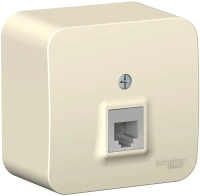 Розетка телефонная RJ11 с изолирующей пластиной Systeme Electric Blanca, Молочный, BLNIA011002