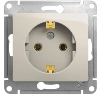 Розетка с заземлением 16А 250В механизм Systeme Electric Glossa, молочный GSL000943