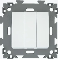 Выключатель 3-клав CGSS цв. белый GL-W103-WCM