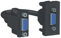 Розетка HD15 female (VGA) - узкая цвет антрацит NU343254 Schneider Unica New