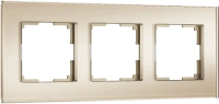 Рамка из стекла на 3 поста Werkel Senso шампань soft-touch W0033111