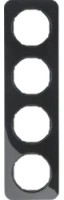 Рамка 4 местная черный глянцевый 10142145 Berker R1