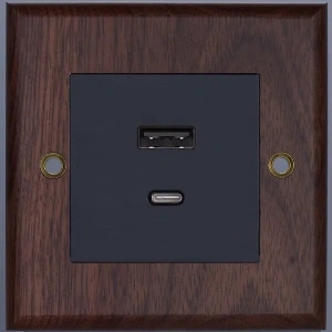 Розетка USB/C внутр. монтажа Zaragoza (орех) Salvador STYLE WBY3B3A12