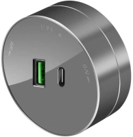 Розетка 5В/3А Systeme Electric (Schneider Electric) MultiTrack , 2хUSB (тип А+С) 18 Вт, графит, MTK13003G