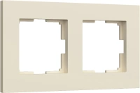 Рамка из пластика на 2 поста Werkel Slab айвори матовый W0022962
