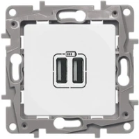 Зарядное устройство USB 2400mA белое Etika 672294