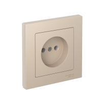 Розетка Systeme Electric AtlasDesign без заземления без шторок, 16А, в сборе, быстрозажим. клем., ПЕСОЧНЫЙ ATN001240S