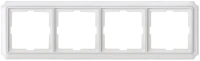 Рамка 4-постовая Merten Antique Schneider Electric MTN483419, полярно-белый