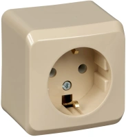 Розетка с заземлением 16А Systeme Electric Etude, кремовый PA16-003K