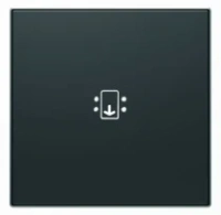 Карточный выключатель + подс. черный бархат ABB Sky Niessen 2CLA811400A1001|2CLA851400A1501