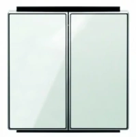 Выключатель 2-клав. стекло белое ABB Sky Niessen 2CLA811100A1001|2CLA851100A2101