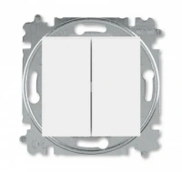 Проходной 2-клав. ABB Levit белый 2CHH595245A6003