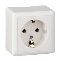 Розетка с заземлением 16А Systeme Electric Hit, БЕЛЫЙ RA16-133-B