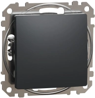 Переключатель 1-клавишный, схема 6 10АХ Schneider Electric Sedna Design, антрацит SDD114106