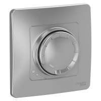 Светорегулятор скрытой установки (диммер) поворотно-нажимной 400ВТ Systeme Electric Blanca BLNSS040013, Алюминий