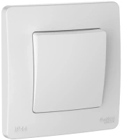 Переключатель 1-клавишный Systeme Electric Blanca С/У IP44 (сх.6), 10AX, 250В, БЕЛЫЙ BLNVS410601