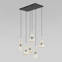 Подвесной светильник с плафоном из фактурного стекла TK Lighting 11044 Sophia Cognac