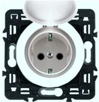 Розетка влагозащищенная с заземлением и защитной крышкой - IP 44 Legrand Celiane 67153 | 67841 | 80251