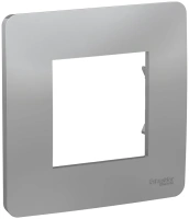 Рамка 1-постовая Unica Studio Schneider Electric алюминий NU200230