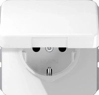Розетка с крышкой Jung CD500 CD1520BFKLWW