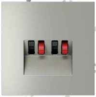 Розетка акустическая 4-местная Voltum S70 сталь Soft touch пластик (VLS060305)