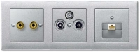 Рамка 3-постовая Schneider Electric M-Plan Merten Systeme M, алюминий MTN486360