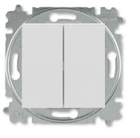 Выключатель 2-клав. ABB Levit серый - белый 2CHH590545A6016