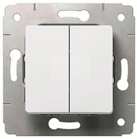 Выключатель двухклавишный 773658 Legrand Cariva цвет белый