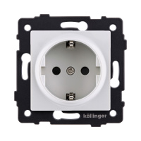 Розетка штепсельная SCHUKO 16A/250 В, белый Kollinger REA-002WH для Aspekt, Eleganz, Reflex