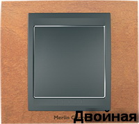 Рамка 2-пост горизонт.дерево Табачное дерево Schneider Unica MGU66.004.2M4