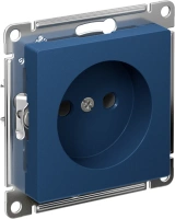 Розетка Systeme Electric AtlasDesign без заземления без шторок, 16А, мех., быстрозажим. клем., АКВАМАРИН ATN001141S