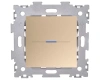 Сенсорный выключатель шампань матовый проходной на одну линию CGSS AMG-GL01P-BGM