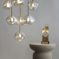Подвесной светильник со стеклянными плафонами TK Lighting 11033 Lava Brown