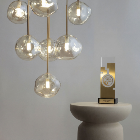 Подвесной светильник со стеклянными плафонами TK Lighting 11033 Lava Brown