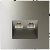 Розетка компьютерная двойная RJ45+RJ45 кат.6 Voltum S70 шелк Soft touch пластик (VLS060204)