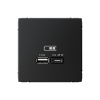 Высокоскоростная розетка USB А+С Systeme Electric ArtGallery карбон GAL001029