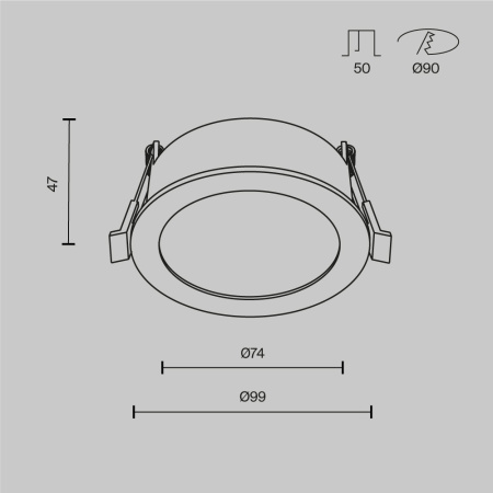Светильник встраиваемый Maytoni Orb DL130-GX53-W