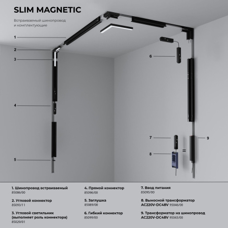 Slim Magnetic Блок питания 100W черный 95043/00 Elektrostandard 95043/00