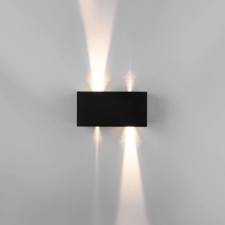 Уличный настенный светодиодный светильник с регулируемыми лучами WINNER DOUBLE LED IP54 Elektrostandard 35137/W черный