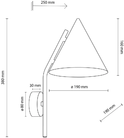 Светильник настенный TK Lighting 11087 CONO BRICK