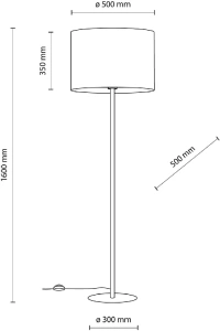 Напольный светильник с тканевым абажуром TK Lighting 16033 Umberto