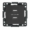 Зарядка usb 2 порта тип А 2100 mA черная EKF EZR16-028-10-2USB