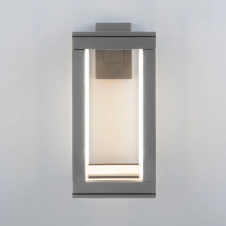 Уличный настенный светодиодный светильник Frame LED IP54 Elektrostandard 1527 TECHNO LED серый