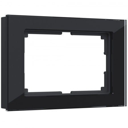 Рамка из стекла для двойной розетки Favorit черный Werkel Favorit черный W0081108