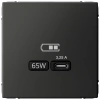 Высокоскоростная розетка USB тип-С Systeme Electric ArtGallery БАЗАЛЬТ GAL001427
